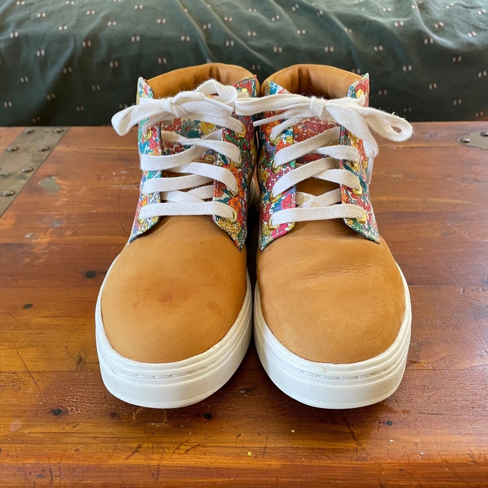 Timberland x Liberty of London Bria Wheat Nubuk Sneakers Women's Size 8.5